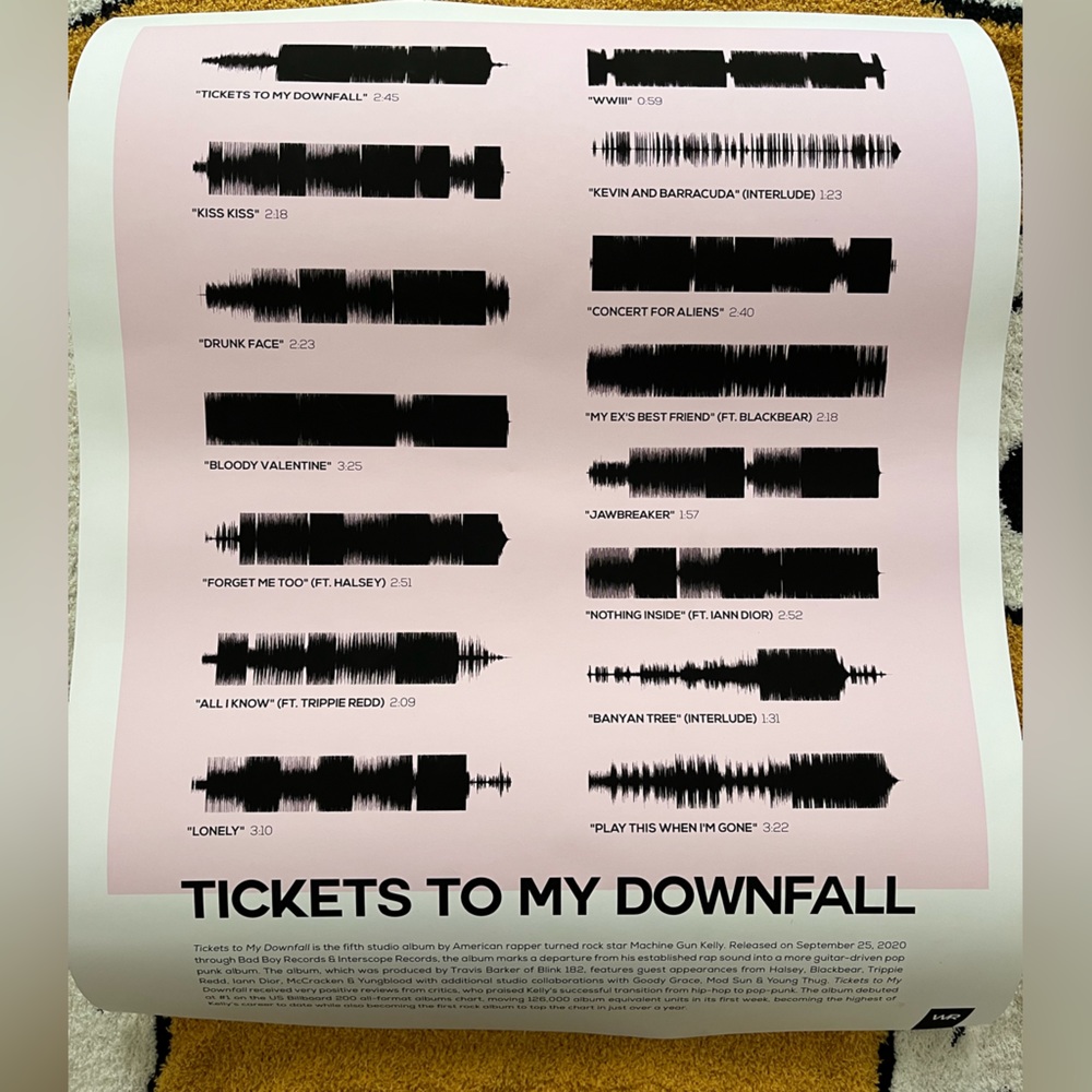 mgk tickets to my downfall album poster